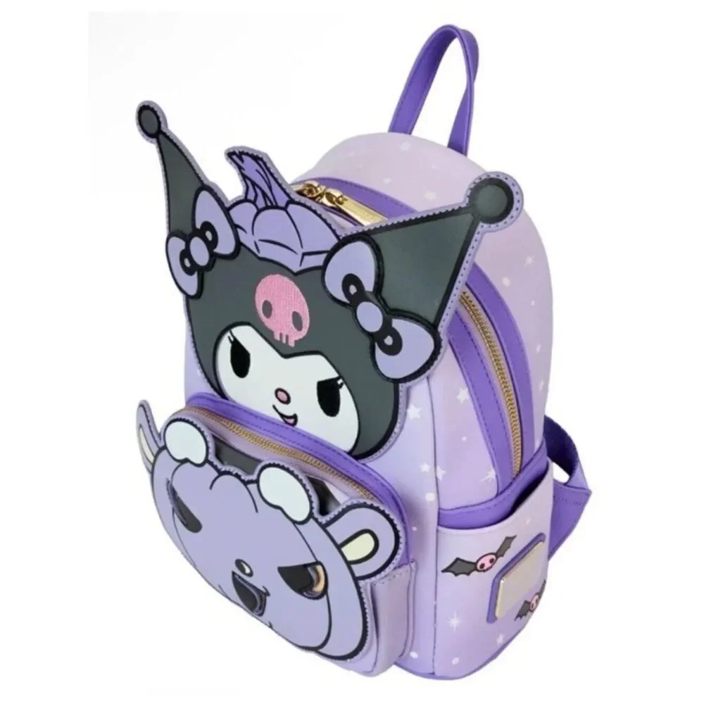 Sanrio Kuromi Pumpkin Light Up Glow Mini Backpack Purple Cosplay Skull NWT